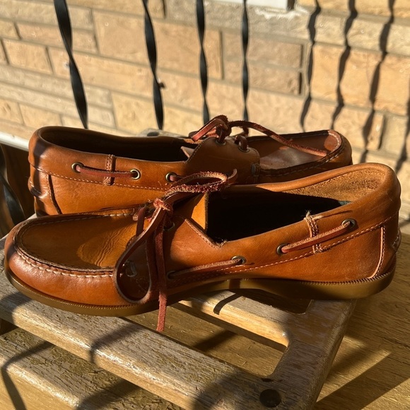 Land Rover 2 Eye Genuine Handsewn Men’s Boat Shoes Size 9 - Picture 7 of 11